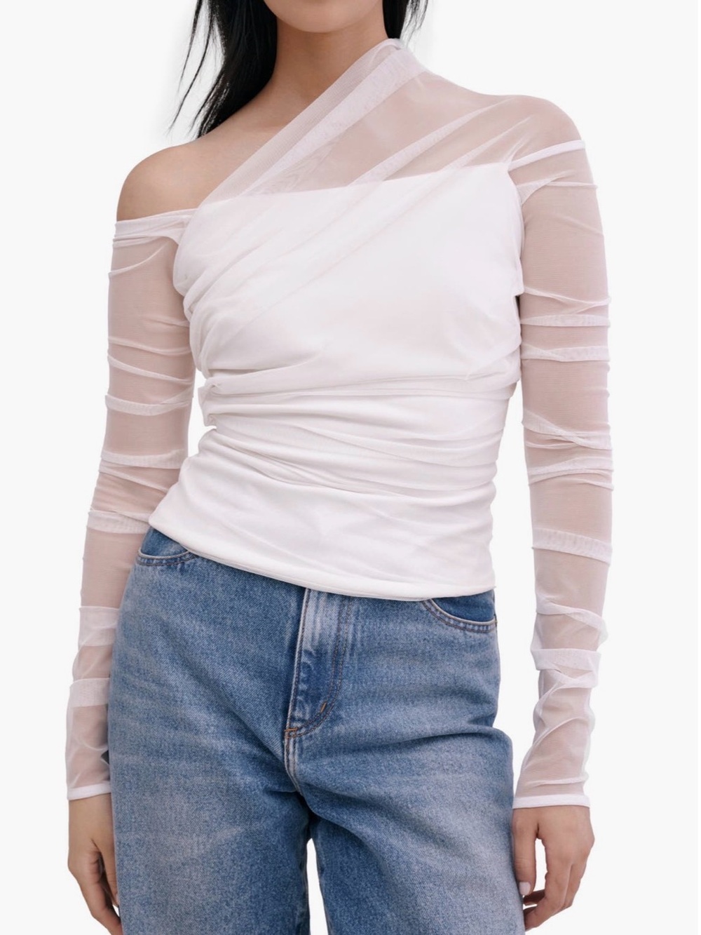MARCELLA White Off-Shoulder Monroe Top